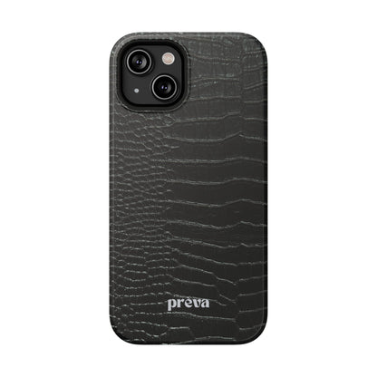 Black Croc Phone Case