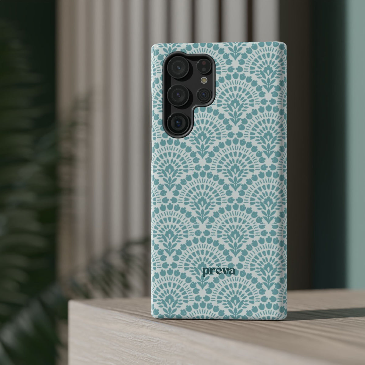 Aqua Lace Pattern Phone Case