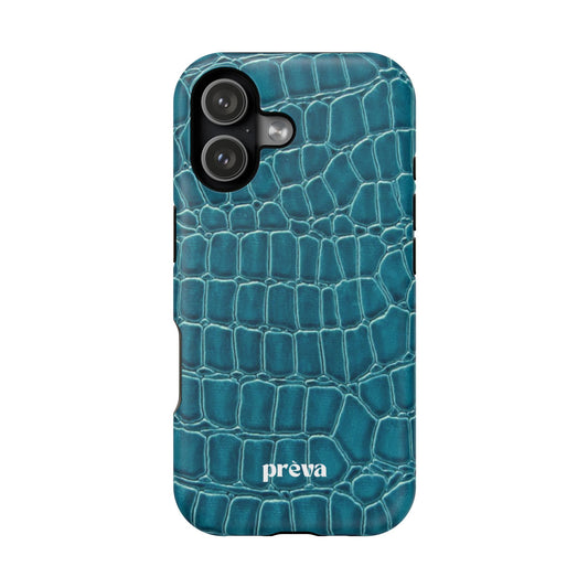 Teal Croc Phone Case