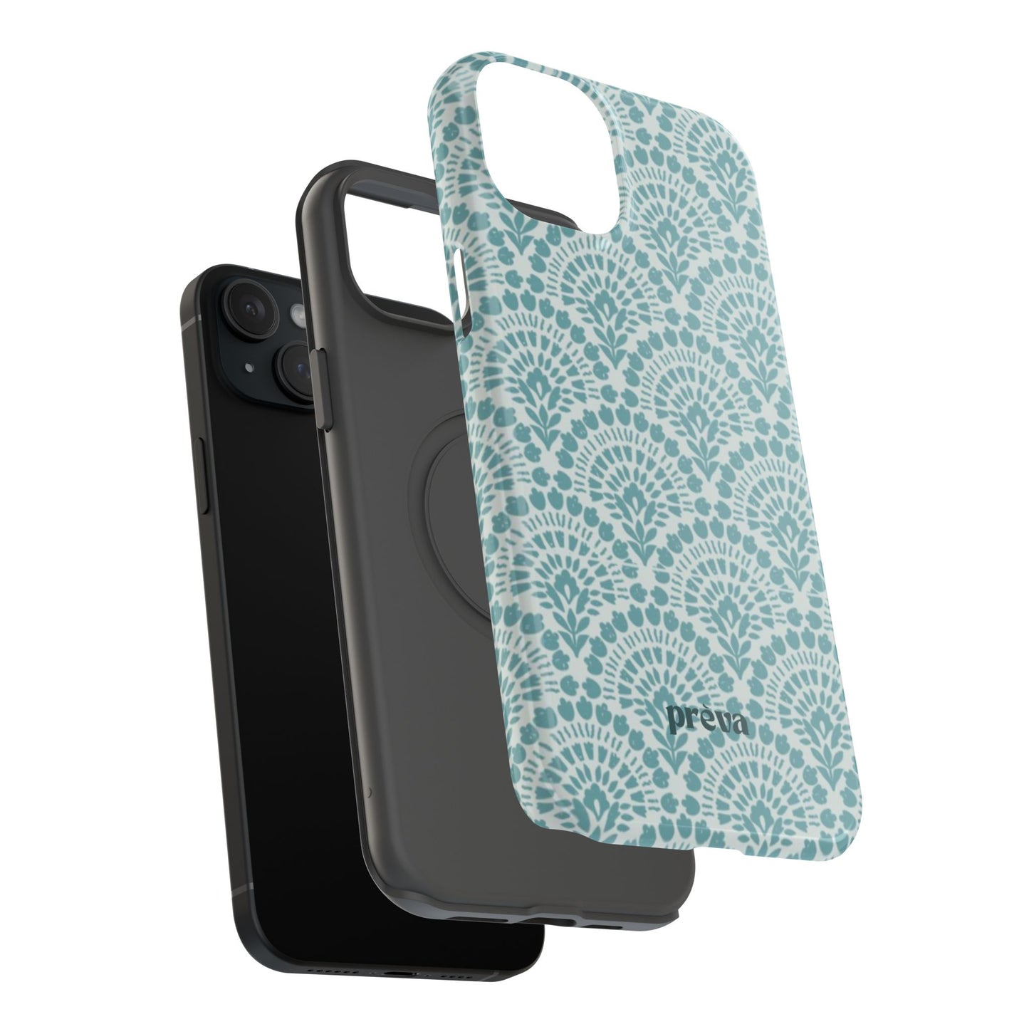 Aqua Lace Pattern Phone Case