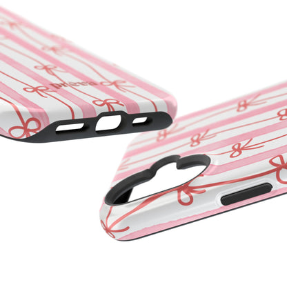 Pink Bow Chain Phone Case