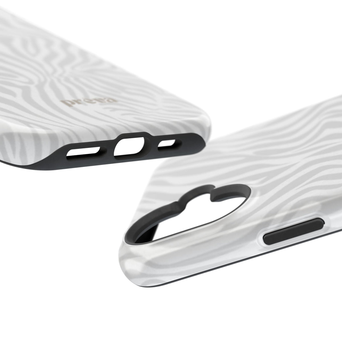 Zebra White Wave Phone Case