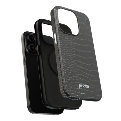 Black Croc Phone Case