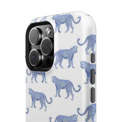 Blue Leopard Pattern Phone Case