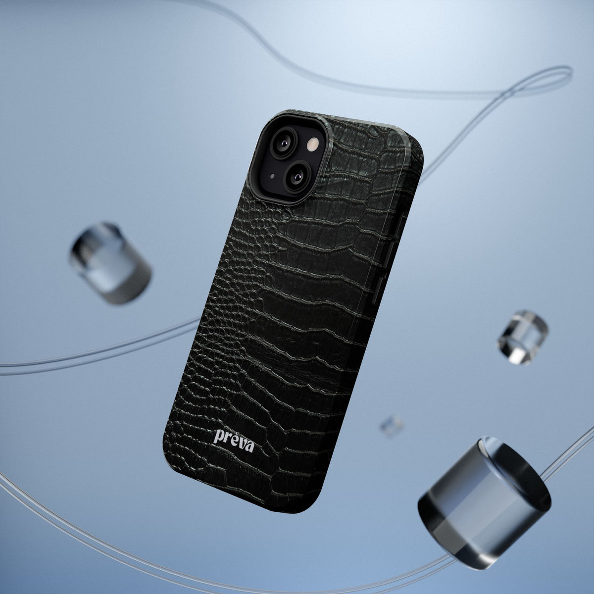 Black Croc Phone Case