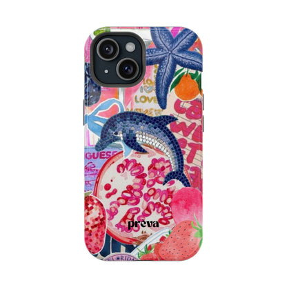 Dolphin Tropics Collage Phone Case