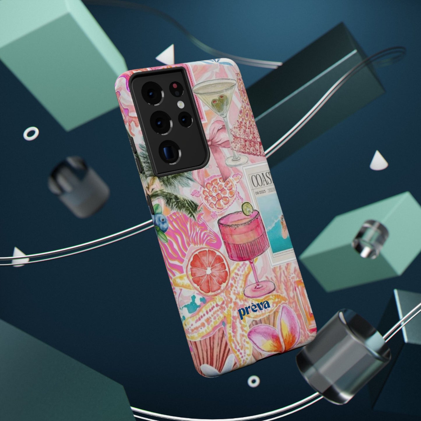 Pink Cocktail Collage Phone Case