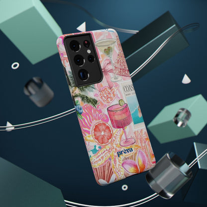 Pink Cocktail Collage Phone Case