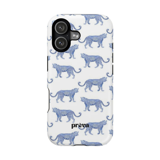 Blue Leopard Pattern Phone Case