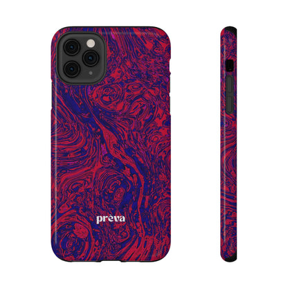 Marbled Red & Purple Impact Phone Case