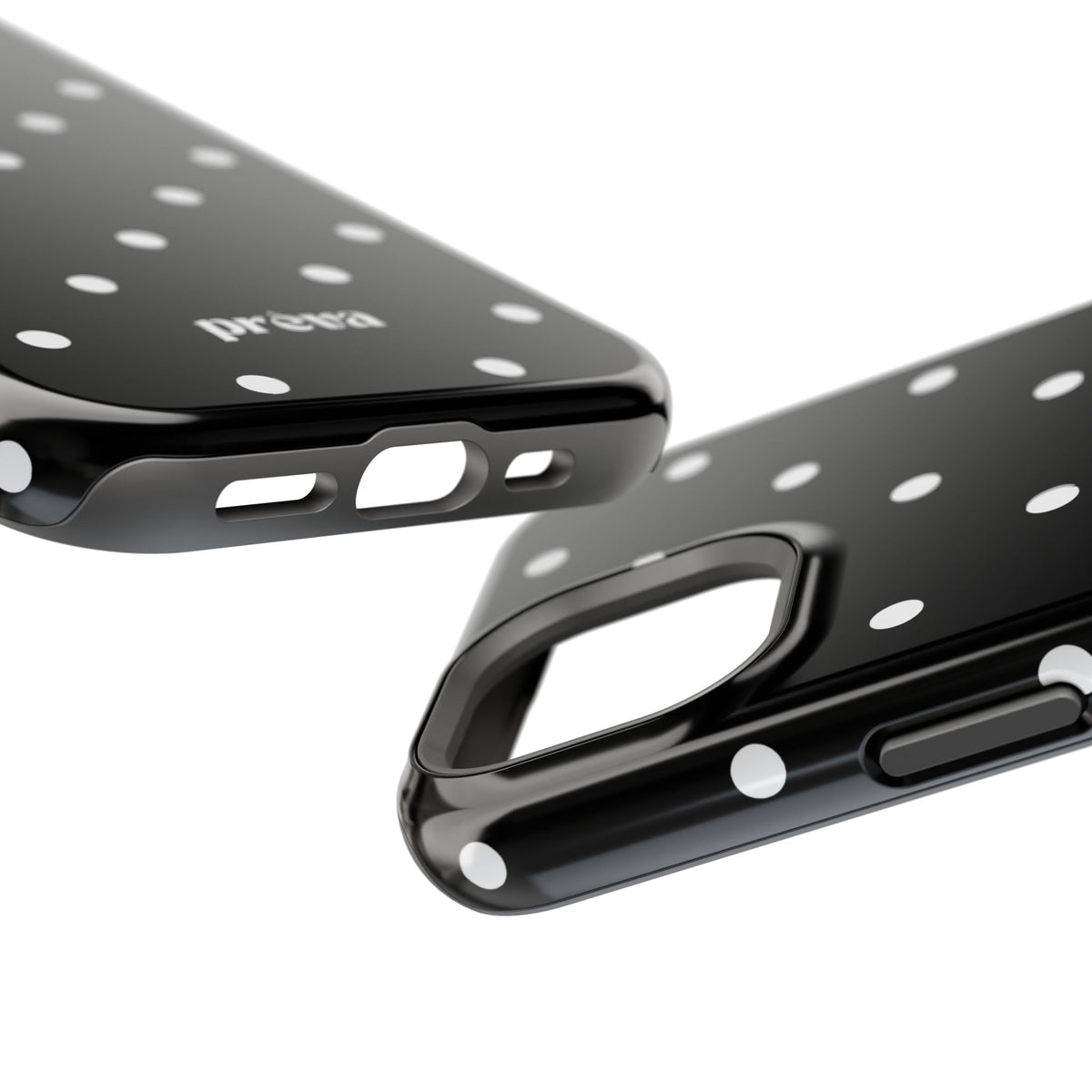 Black with White Polka Dots Phone Case