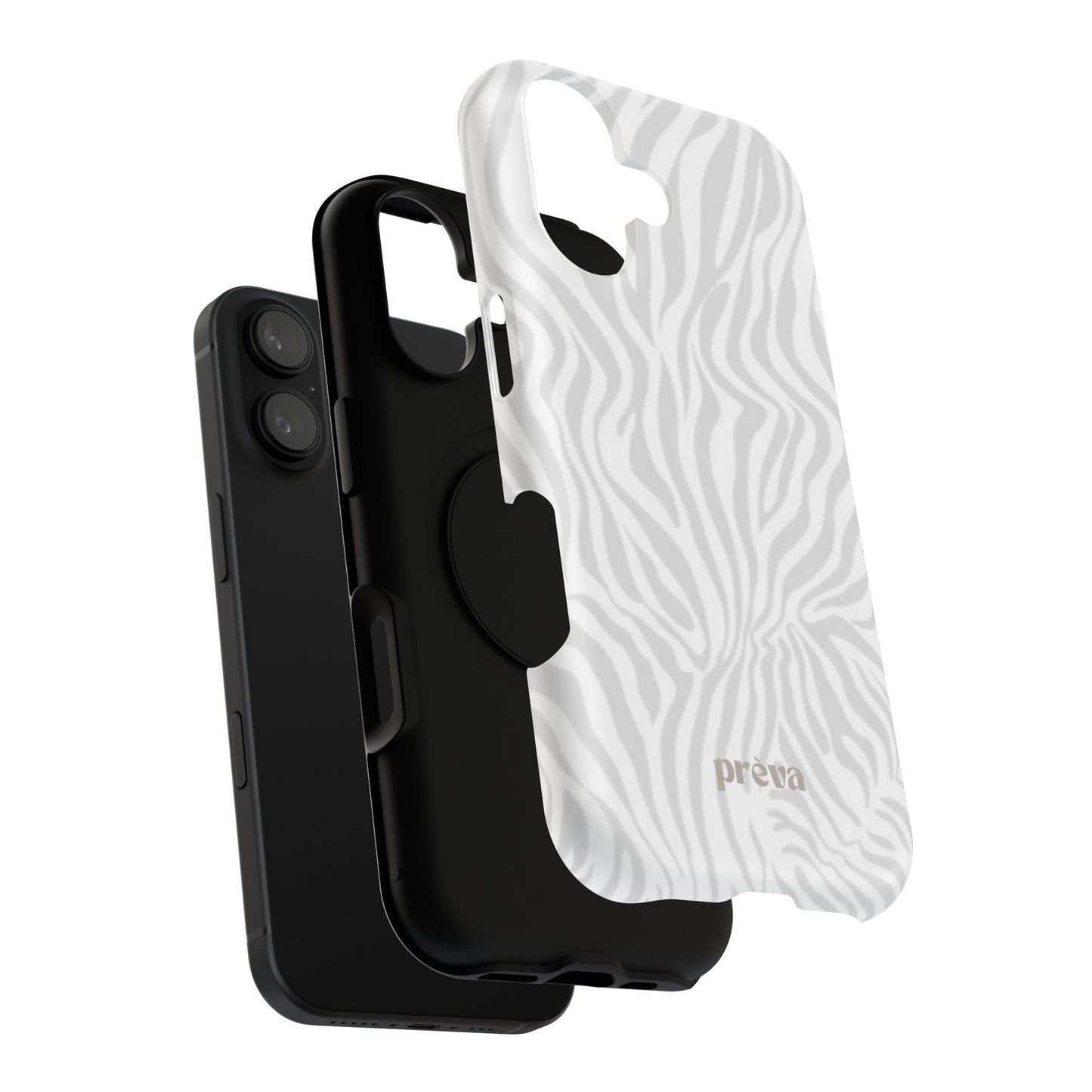 Zebra White Wave Phone Case