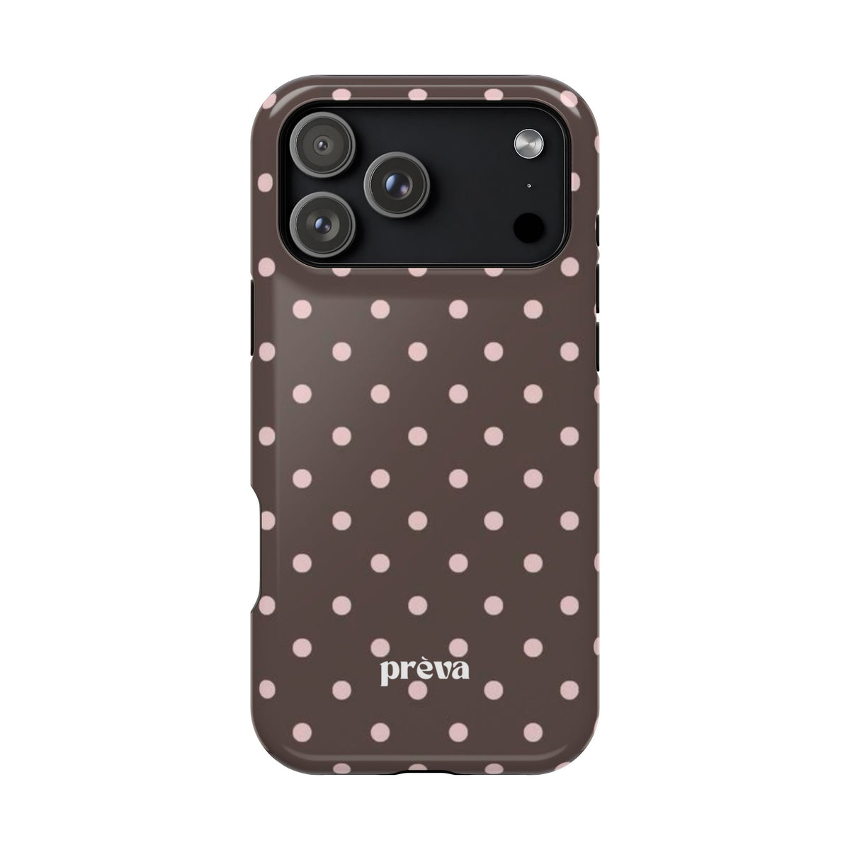Brown and Pink Polka Dot Phone Case