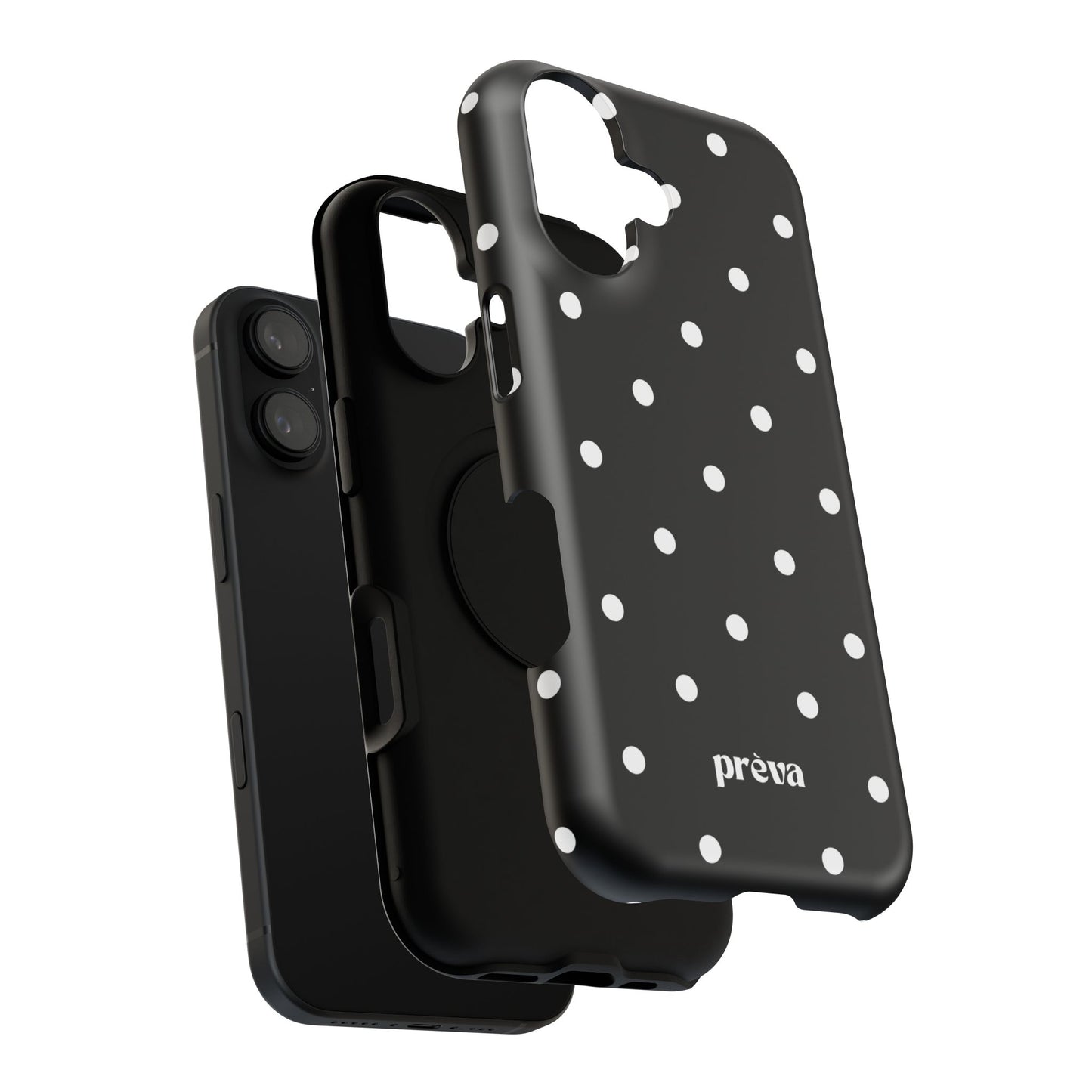 Black with White Polka Dots Phone Case