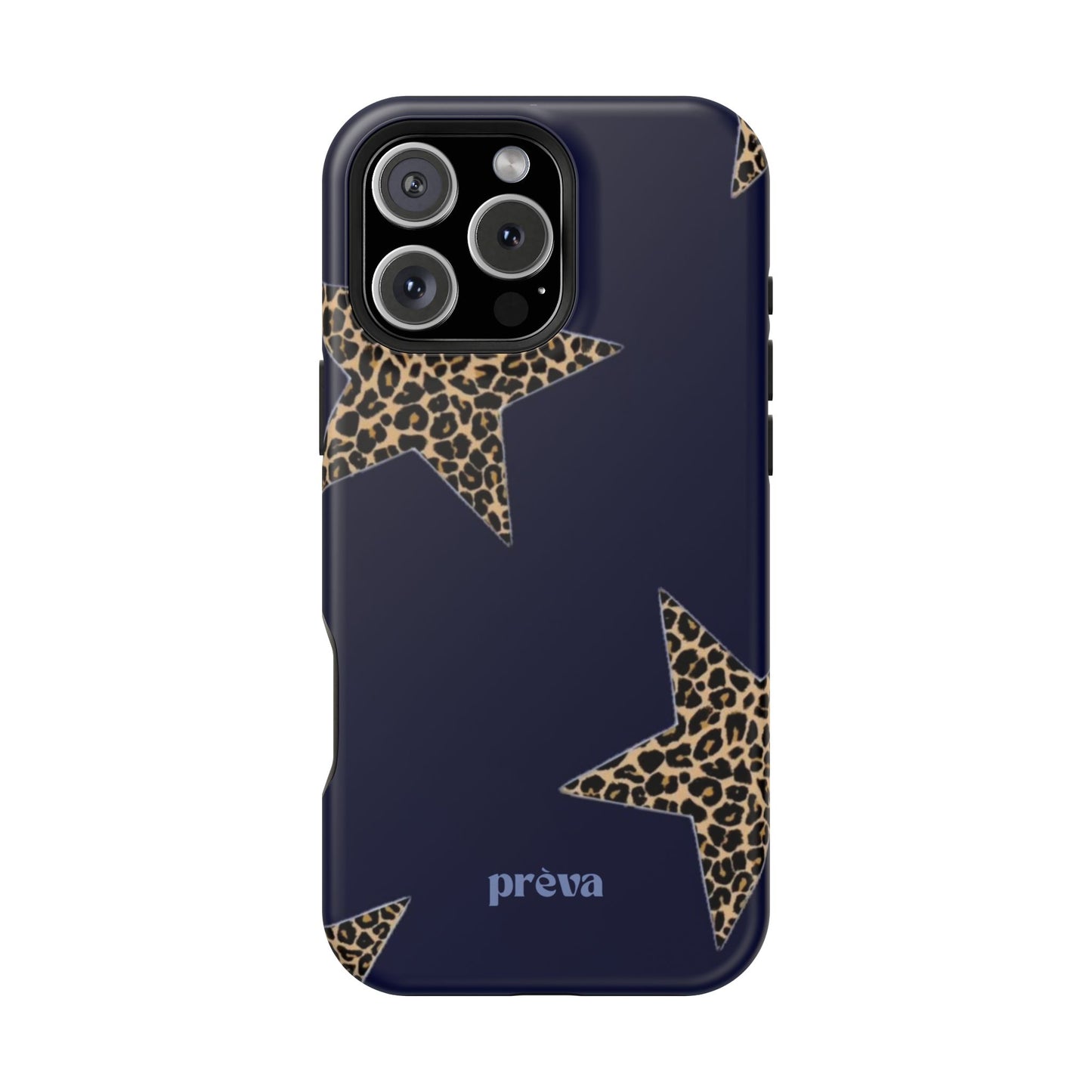Navy Leopard Star Phone Case
