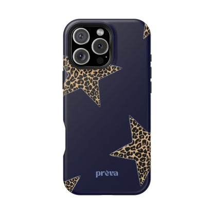 Navy Leopard Star Phone Case