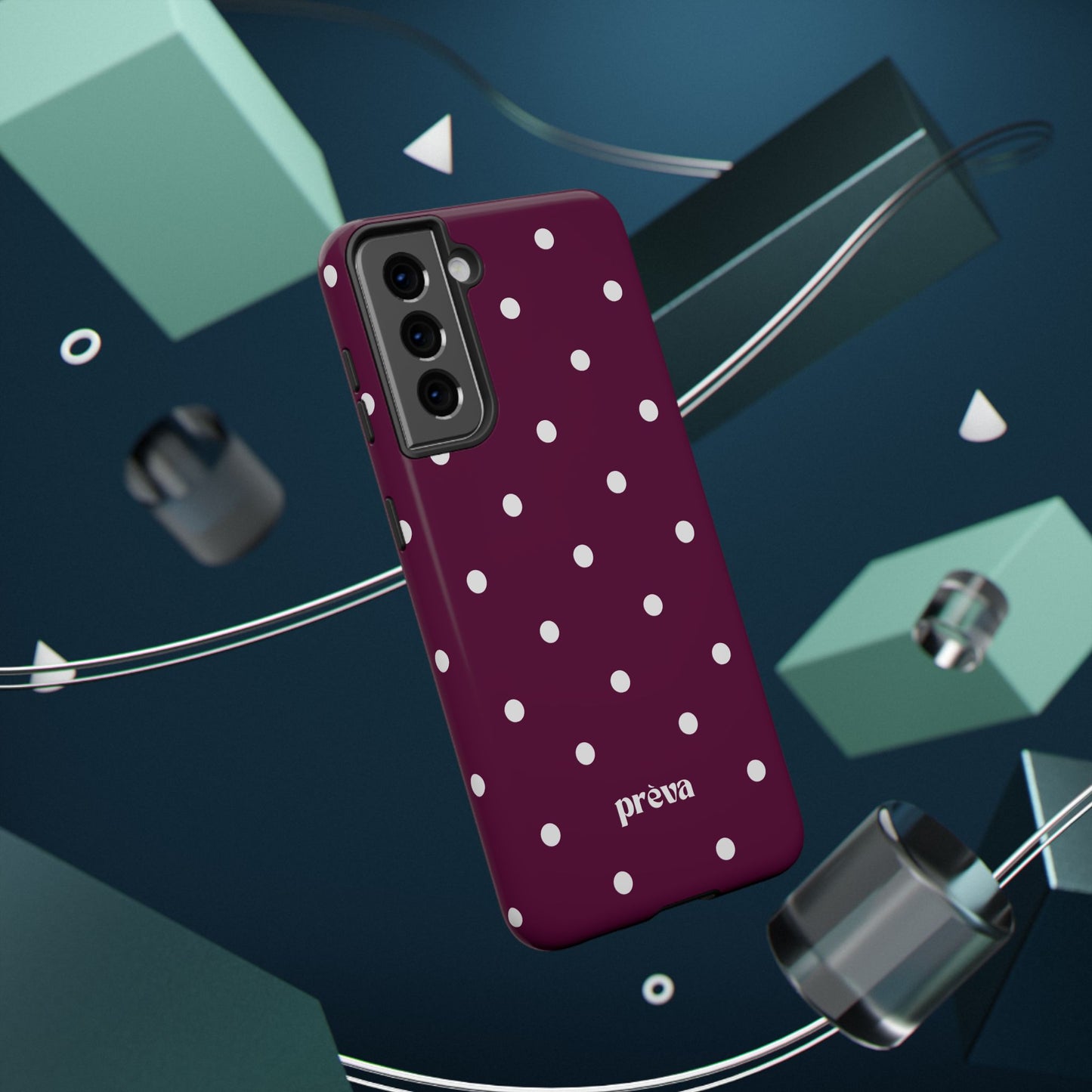 Maroon Polka Dot Phone Case