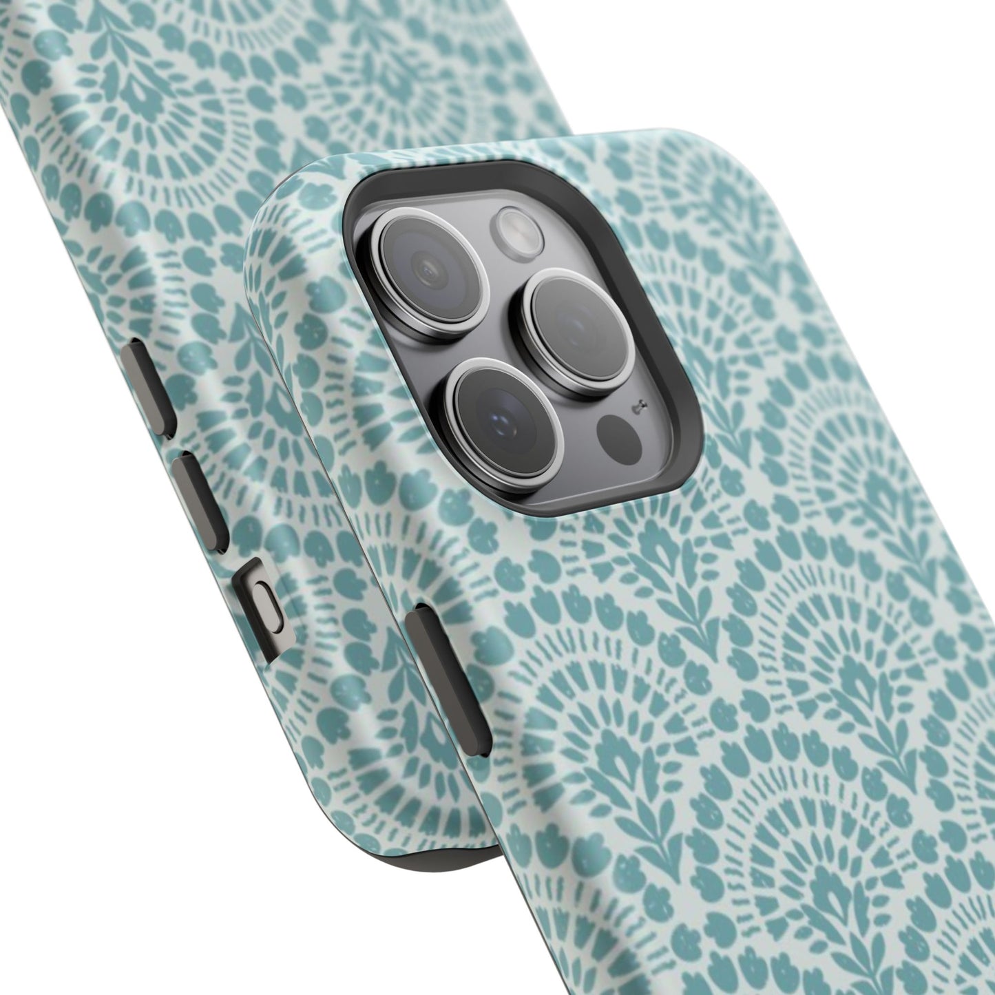 Aqua Lace Pattern Phone Case