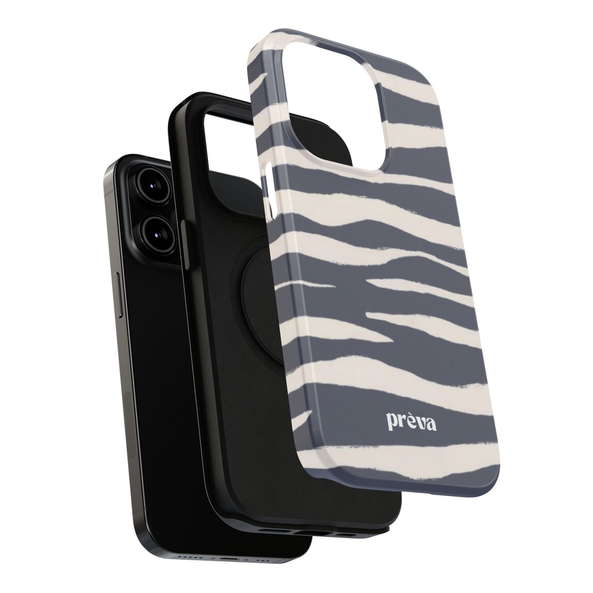 Navy & Cream Zebra Phone Case
