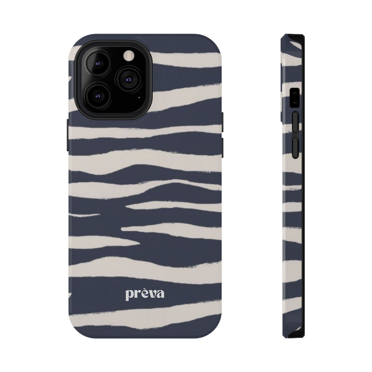 Navy & Cream Zebra Phone Case