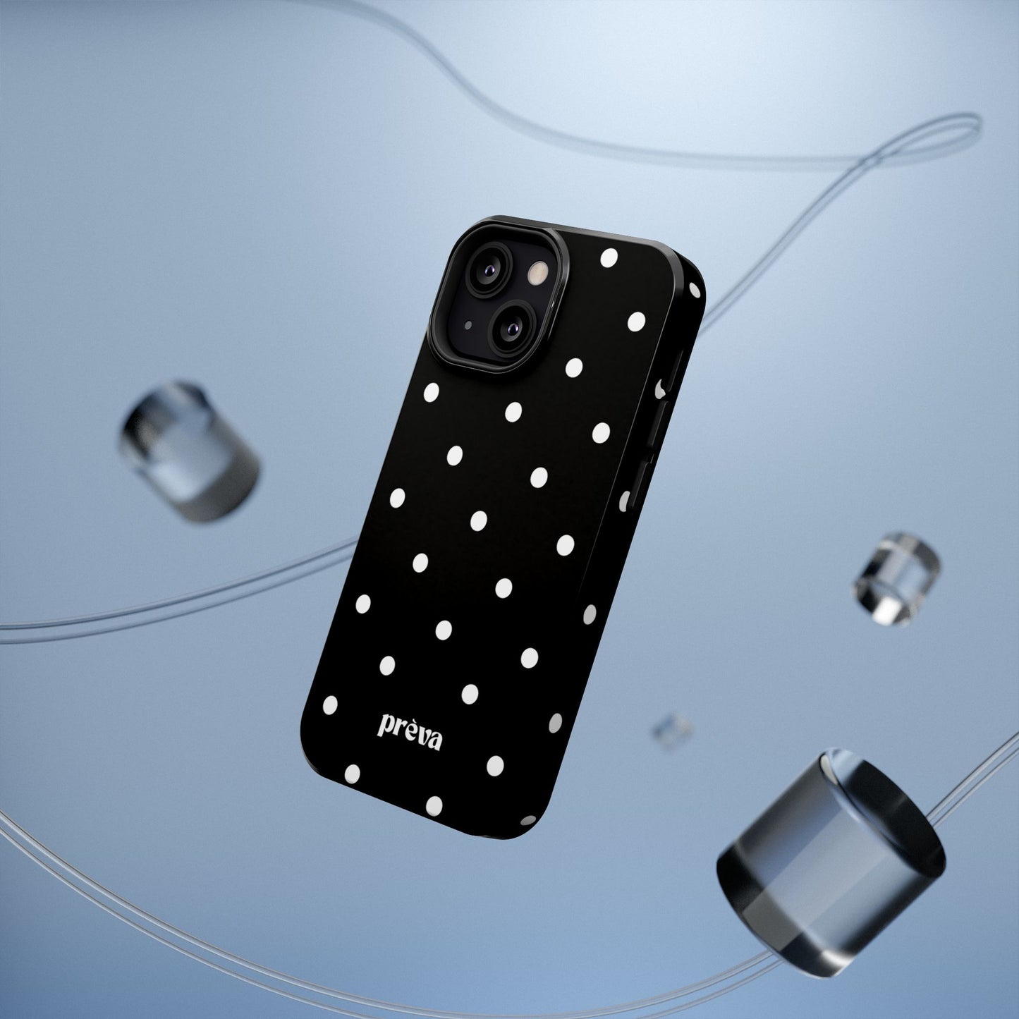 Black with White Polka Dots Phone Case