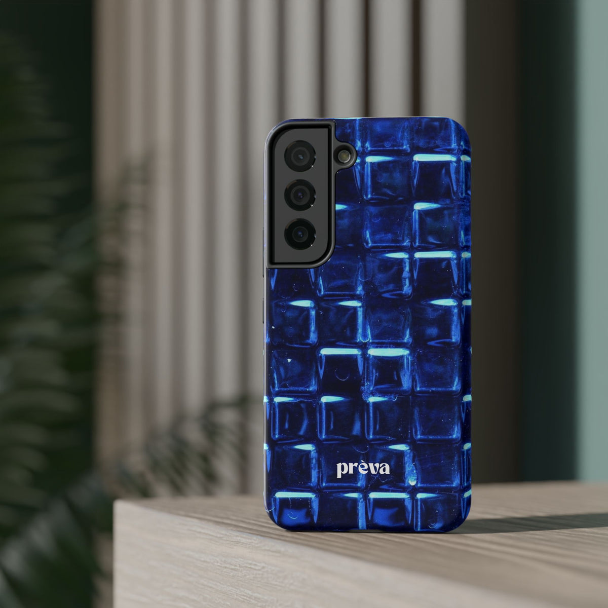 Blue Glass Tile Impact-Resistant Phone Case