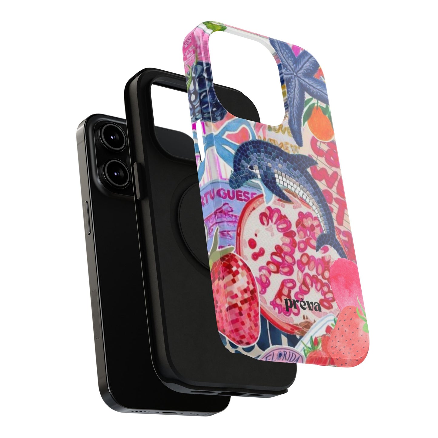 Dolphin Tropics Collage Phone Case