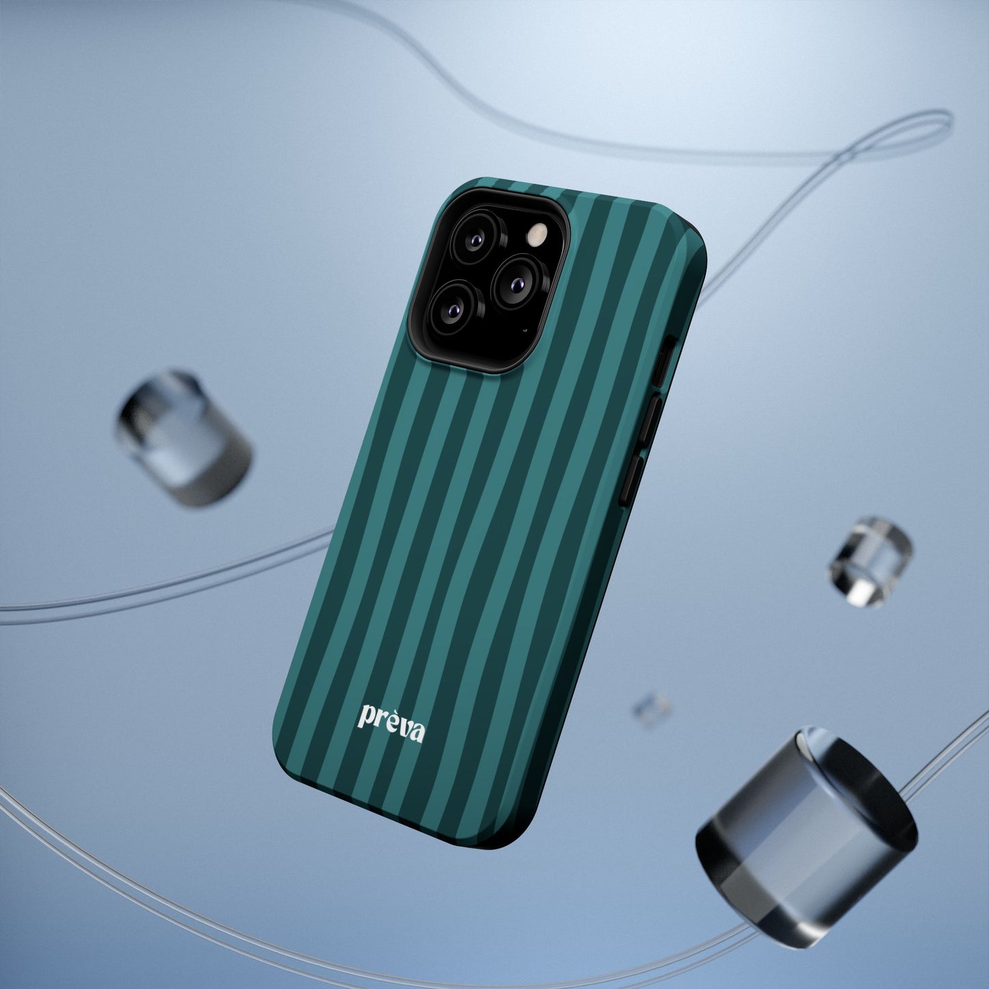 Dark Stripes Turquoise Phone Case