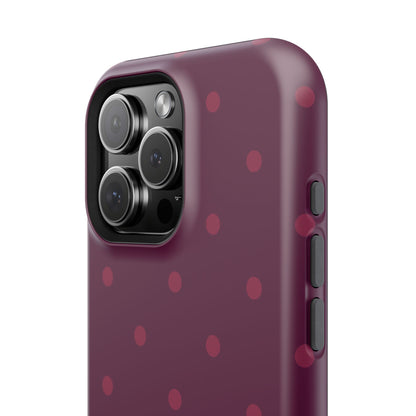 Maroon Polka Dots Phone Case