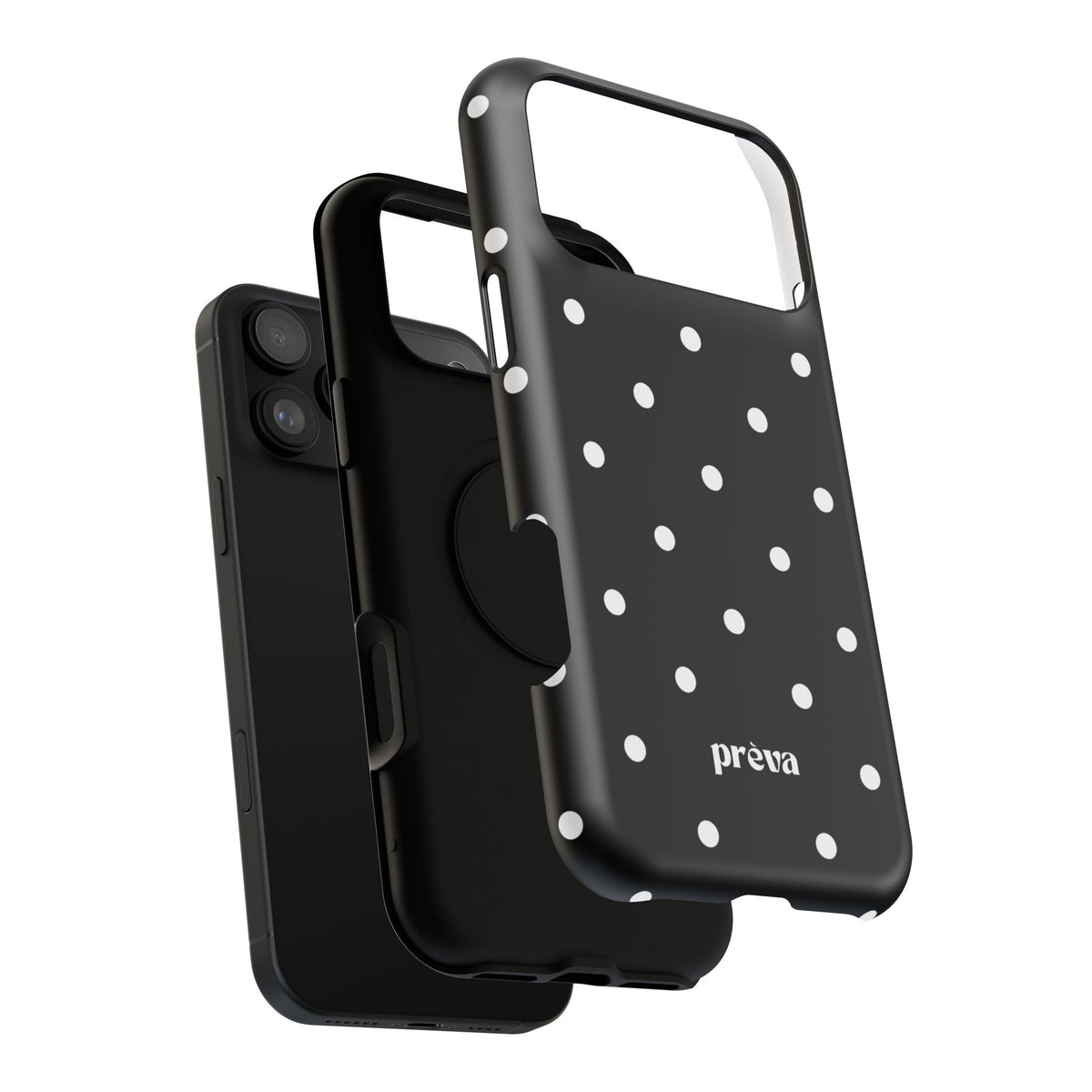 Black with White Polka Dots Phone Case