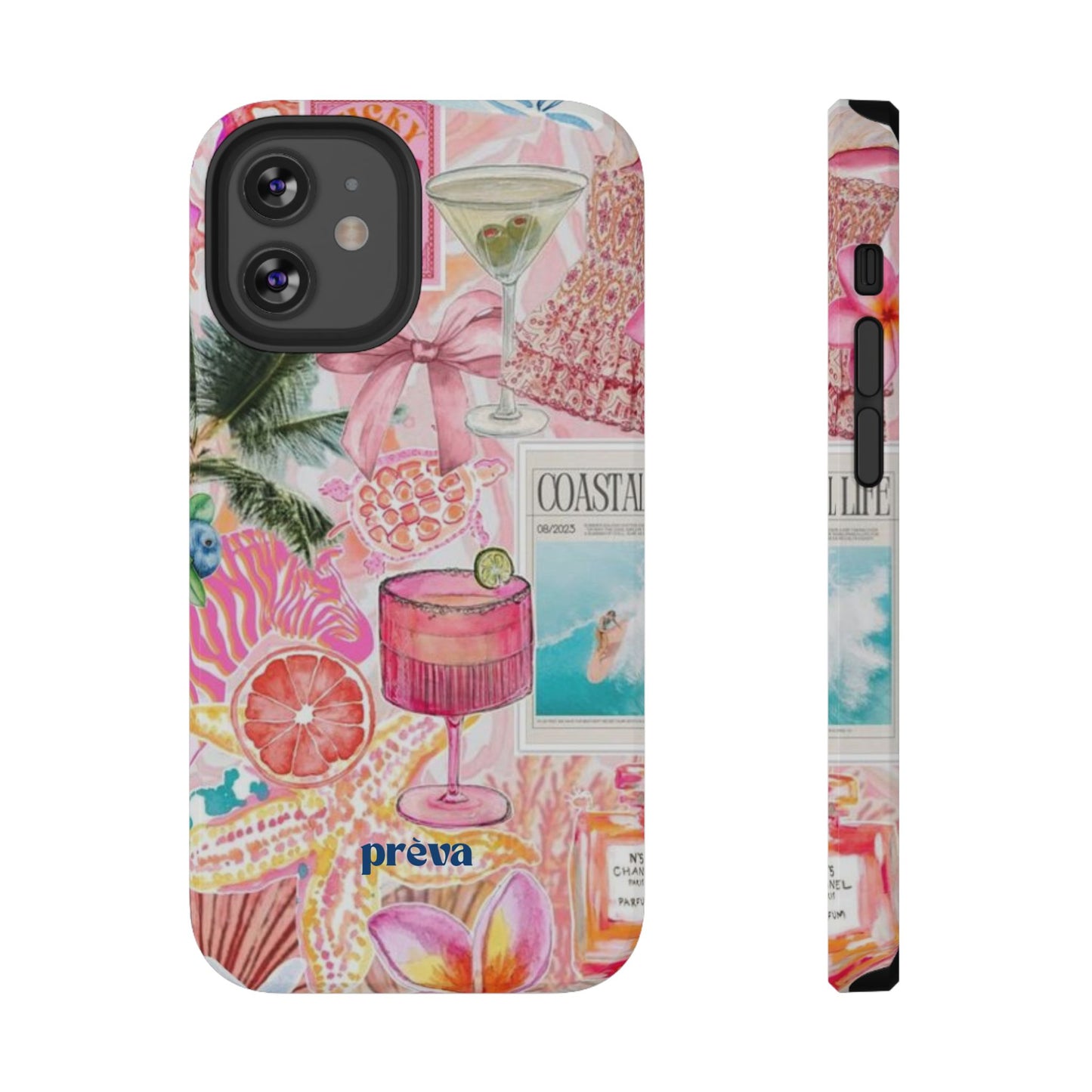 Pink Cocktail Collage Phone Case