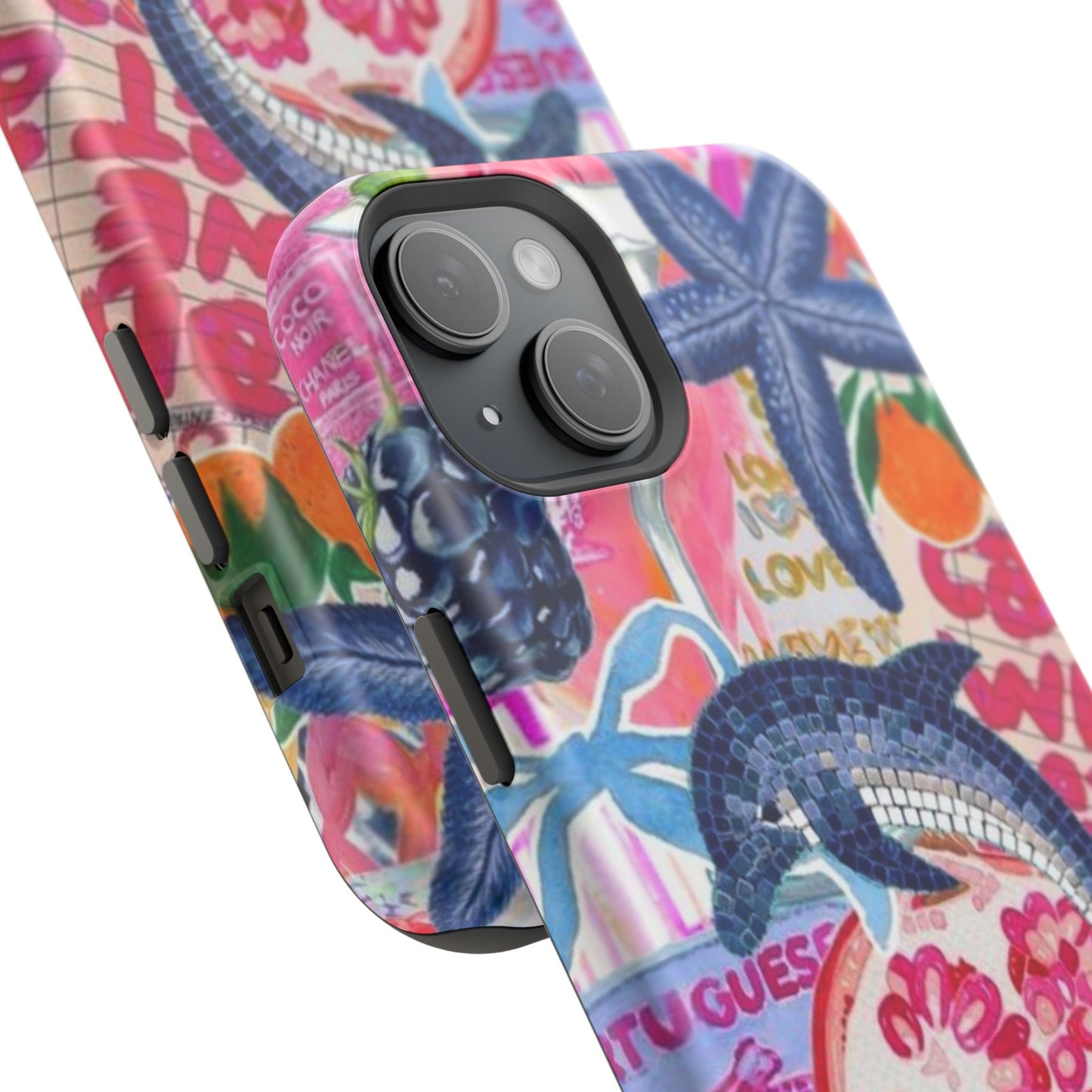 Dolphin Tropics Collage Phone Case