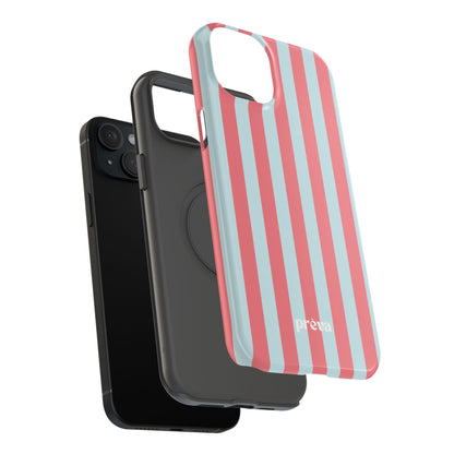Coral & Teal Stripes Phone Case