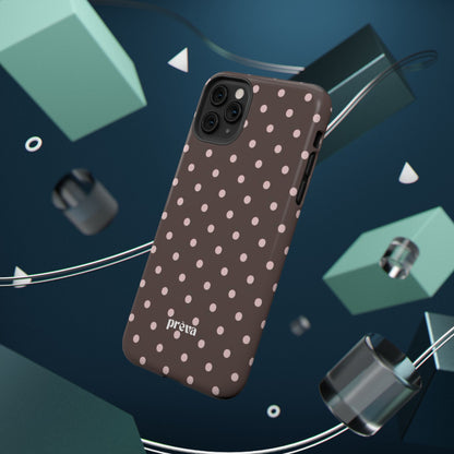 Brown and Pink Polka Dot Phone Case