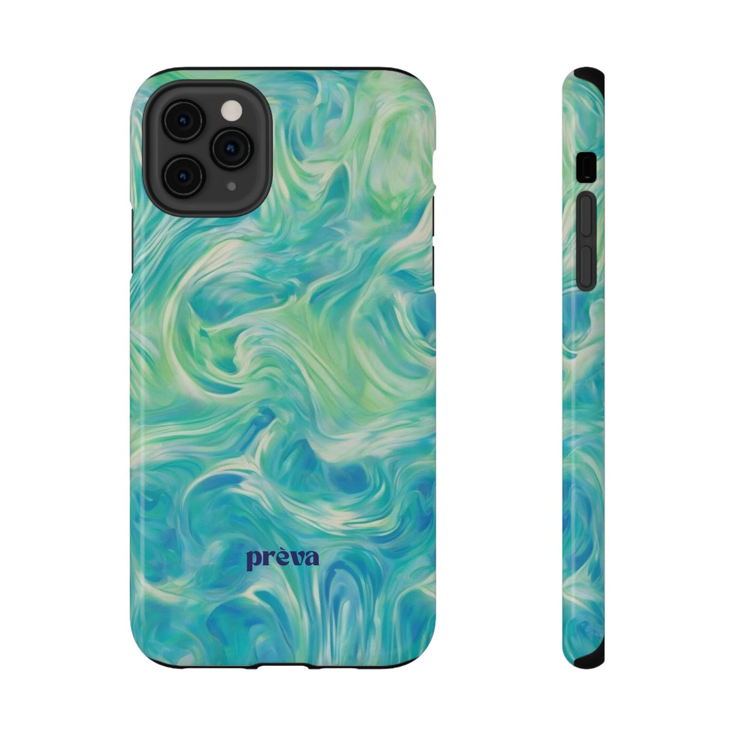 Teal & Green Swirl Phone Case