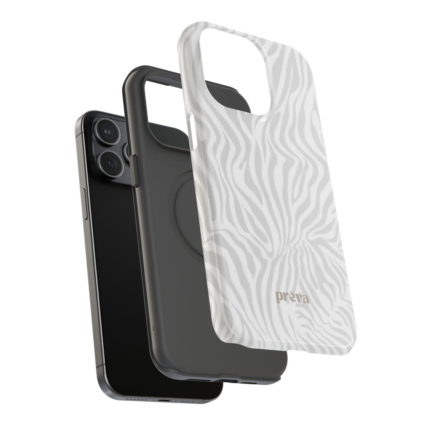 Zebra White Wave Phone Case