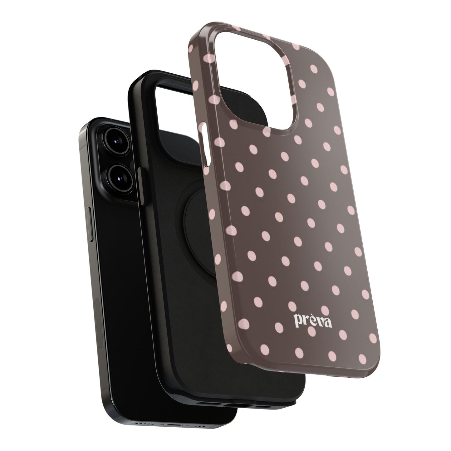 Brown and Pink Polka Dot Phone Case