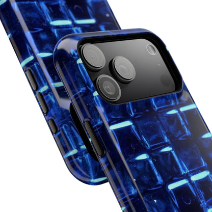 Blue Glass Tile Impact-Resistant Phone Case