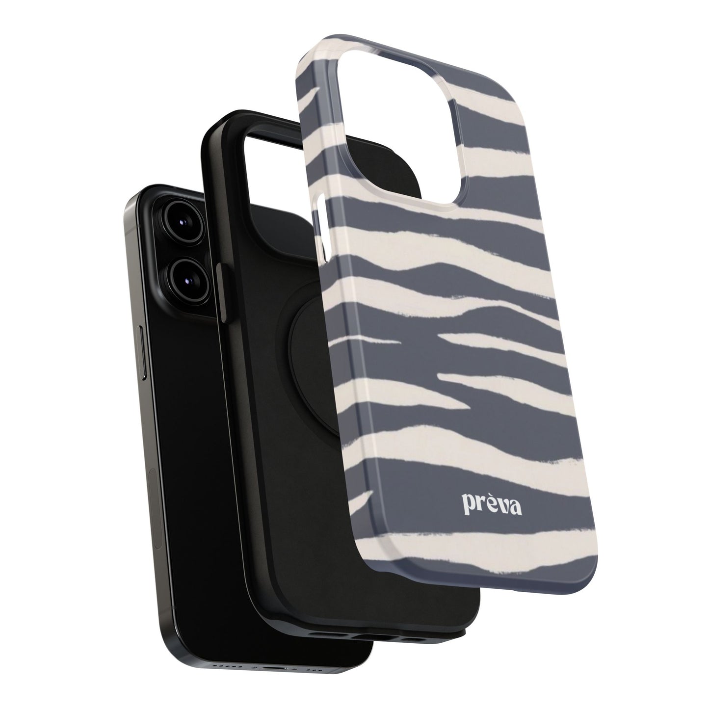 Navy & Cream Zebra Phone Case