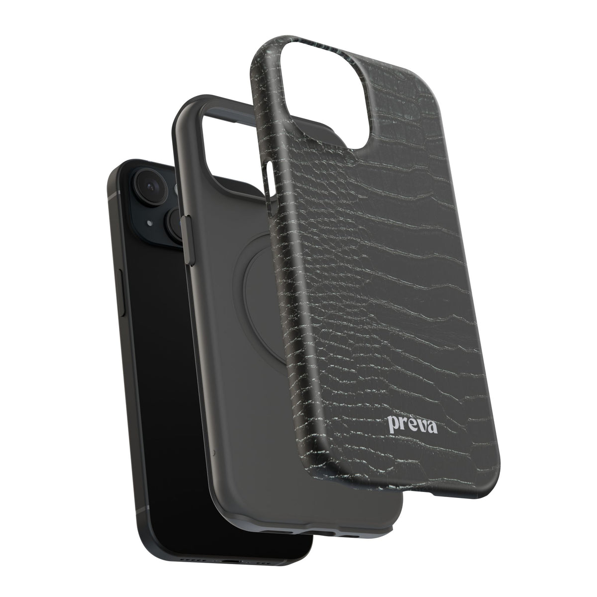 Black Croc Phone Case