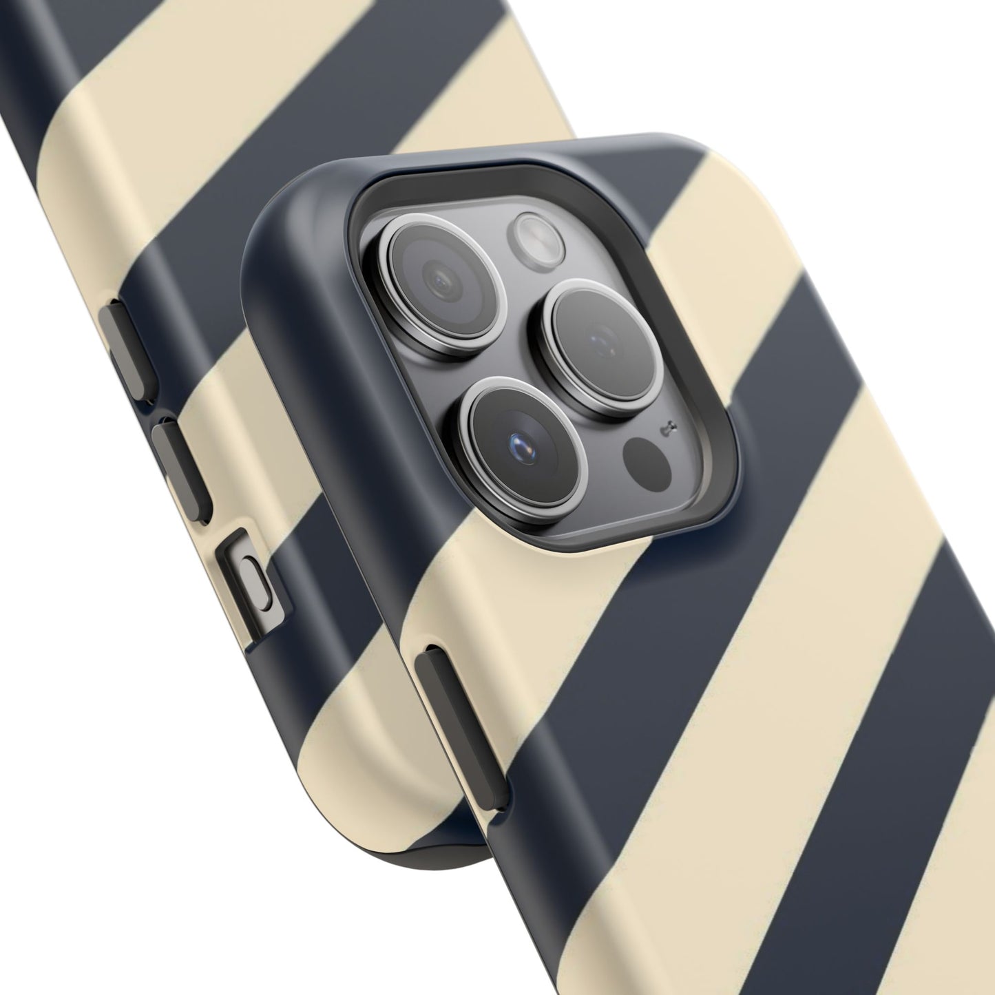 Striped Navy & Cream Phone Case