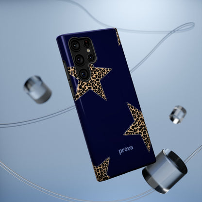 Navy Leopard Star Phone Case