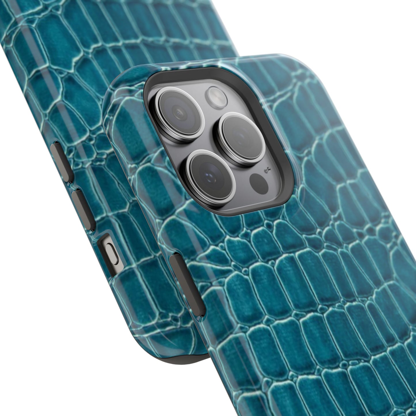 Teal Croc Phone Case