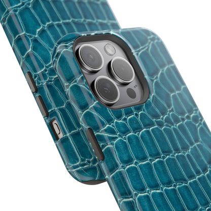 Teal Croc Phone Case