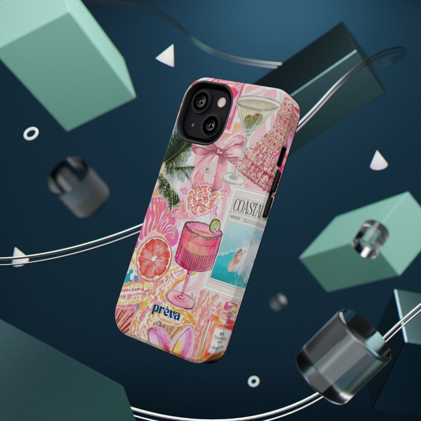 Pink Cocktail Collage Phone Case