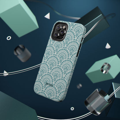 Aqua Lace Pattern Phone Case