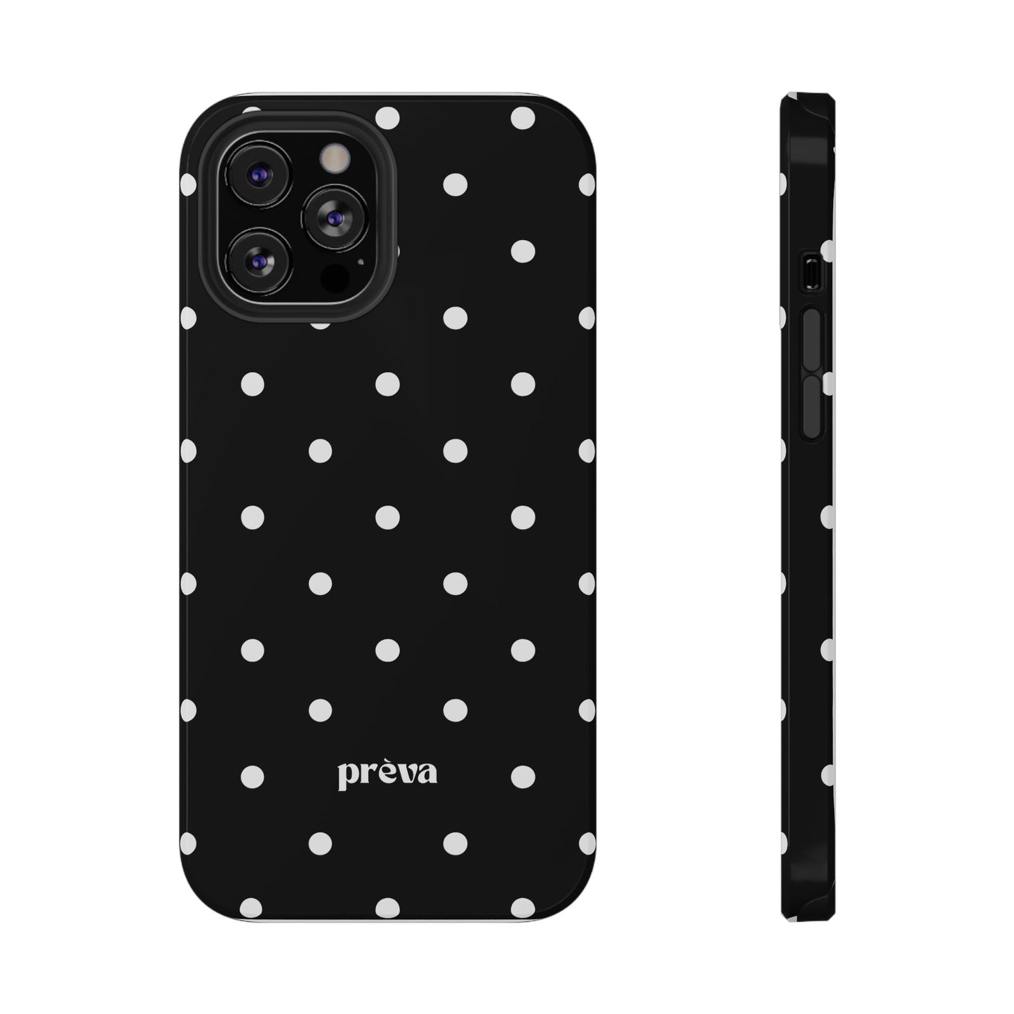 Black with White Polka Dots Phone Case