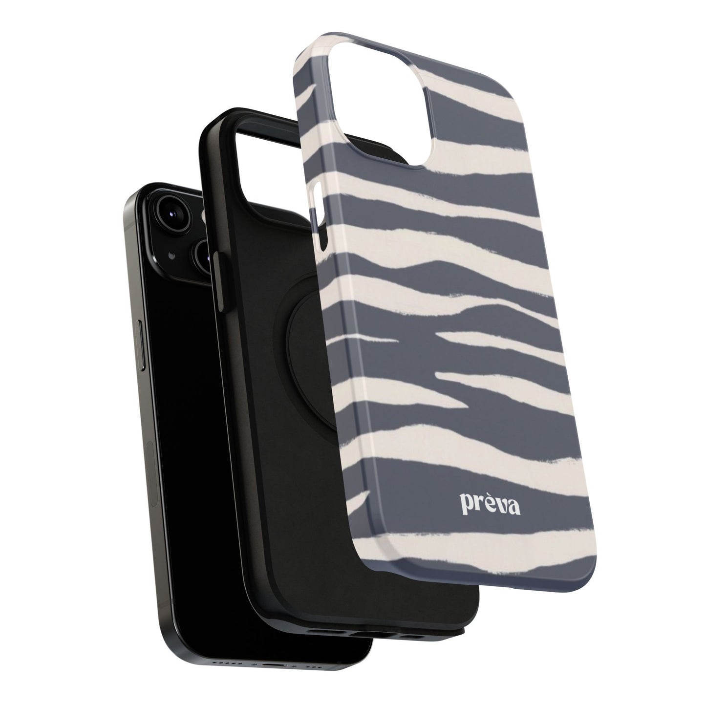 Navy & Cream Zebra Phone Case
