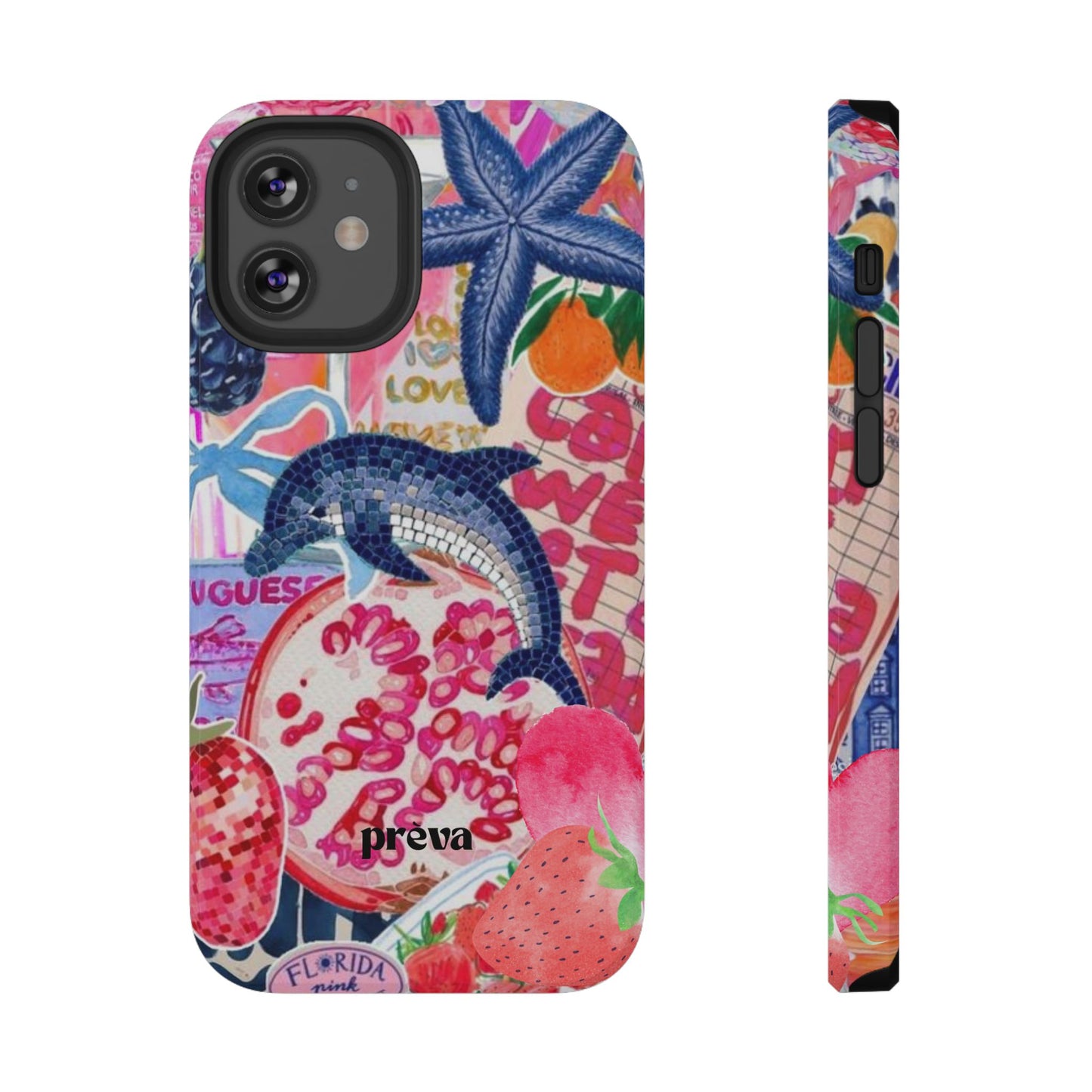 Dolphin Tropics Collage Phone Case