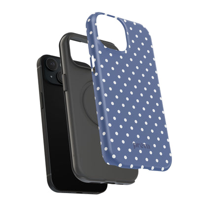 Navy Polka Dot Phone Case